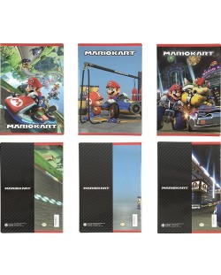 Caiet de notițe Panini Super Mario - Mariokart, A4, 40 de foi, asortiment
