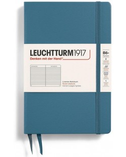 Caiet Leuchtturm1917 Paperback - B6+, albastru deschis, liniat, copertă rigidă