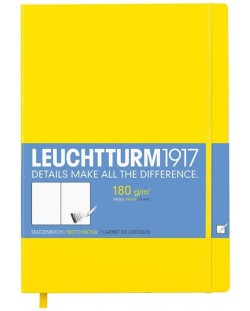 Agenda Leuchtturm1917 Sketchbook Master - А4+, foi albe, Lemon