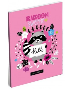 Caiet А7 Lizzy Card - Lollipop Raccoon Sweetie