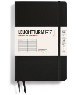 Caiet Leuchtturm1917 Paperback - B6+, negru, liniat, copertă rigidă