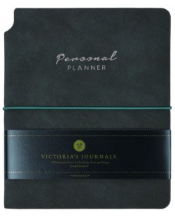 Caiet Victoria's Journals Kuka - Verde închis, copertă plastică, 96 de foi, format A6