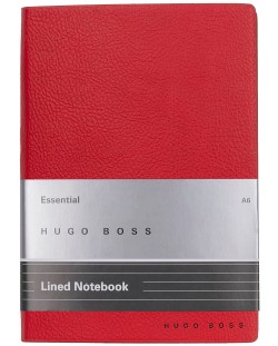 Caiet Hugo Boss Essential Storyline - A6, cu linii, roșu