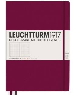 Caiet Leuchtturm1917 Master Slim А4+ - mov, pagini cu puncte