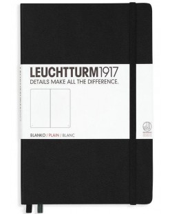Agenda Leuchtturm1917 Notebook Medium A5 - Neagra, pagini albe