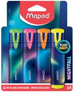 Markere de text Maped Nightfall - 4 culori, blister