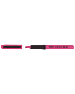 Textmarker BIC - Brite Liner Grip, roz