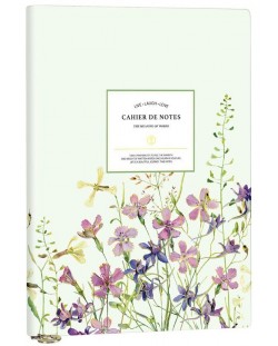 Caiet Victoria's Journals Florals - Verde deschis, copertă plastică, liniate, 96 de foi, format A5