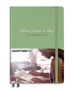 Caiet agenda Leuchtturm1917 -  5 Year Memory Book, verde deschis