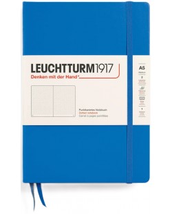 Caiet Leuchtturm1917 New Colours - A5, pagini punctate, Sky, copertă tare