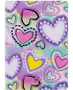 Caiet Cool Pack Pastel Hearts - A5, 32 de coli, rânduri înguste colorate