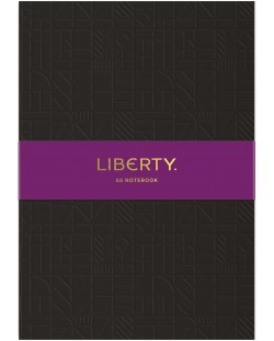Caiet Liberty Tudor - A5, negru, reliefat