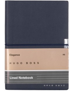 Caiet Hugo Boss Elegance Storyline - A6, cu linii, albastru închis