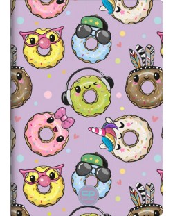 Cool Pack Happy Donuts Notebook - A5, linii largi, 60 de coli