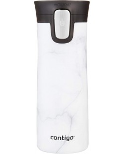 Cana termica Contigo Pinnacle Couture - White marble, 420 ml