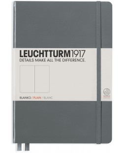 Agenda Leuchtturm1917 - А5, pagini albe, Anthracite