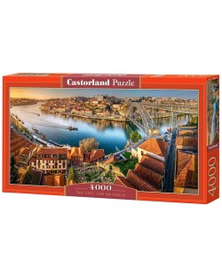 Puzzle panoramic Castorland de 4000 piese - Ultimul soare peste Porto