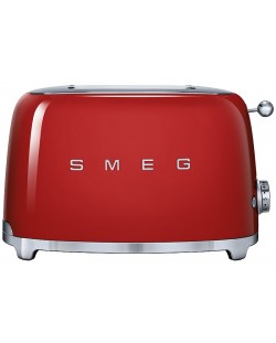 Toaster Smeg - TSF01RDEU, 950W, 6 trepte, roșu