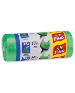 Saci de gunoi Fino - Color, 35 L, 30 buc, verde