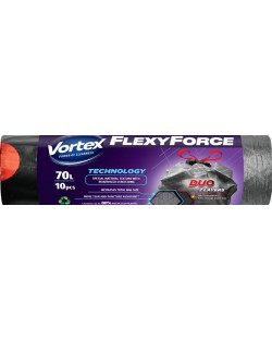 Saci de gunoi Vortex - Flexy Force, 70 l, 10 buc.