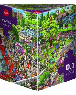 Puzzle Heye de 1000 piese - Petrecerea pisicilor, Boirgit Tanc