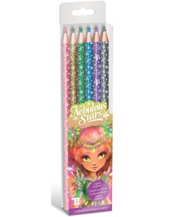 Creioane colorate Nebulous Stars - Metalic, 6 bucati