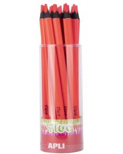 Creion colorat Apli - Jumbo Neon, rosu