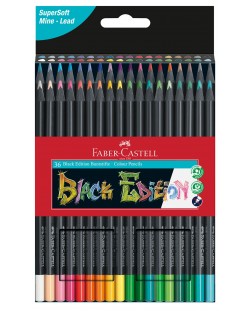 Creioane colorate Faber-Castell Black Edition - 36 culori