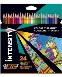 Creioane colorate BIC - Intensity, 24 culori