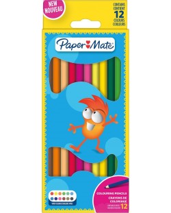 Creioane de colorat Paper Mate Kids - 12 culori