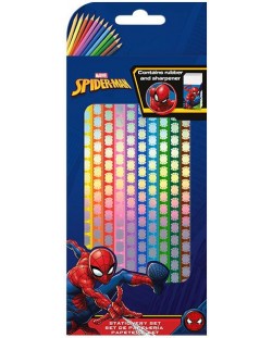 Creioane colorate Kids Licensing - Spiderman, 12 culori