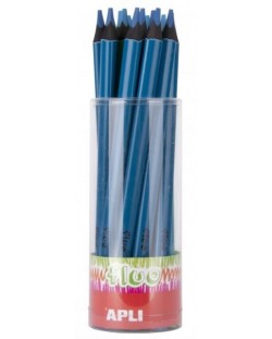 Creion colorat Apli - Jumbo Neon, albastru
