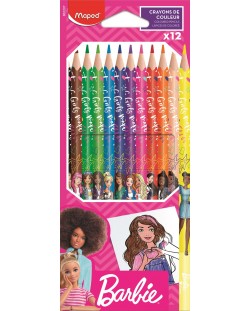 Creioane colorate Maped Barbie - 12 culori 