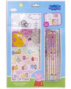 Set creativ Cerda Peppa Pig - Cu creioane și autocolante