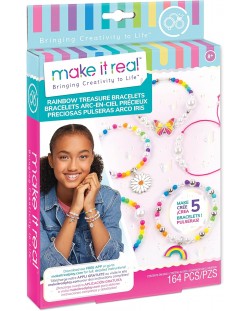 Set creativ Make it Real - Creează-ți brățări în culorile curcubeului