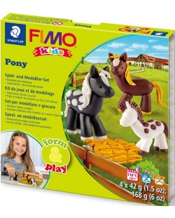Set de creatie taedtler Fimo Kids - Fa-ti, singur,  figurine din lut, Pony