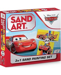 Set creativ cu nisip kinetic Red Castle - Sand Art, Cars 3