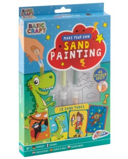 Set creativ Grafix Basic Craft  - desen cu nisip, dinozaur