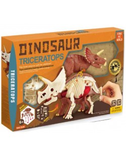 Set creativ King Me World - Asamblează un Triceratops 3D