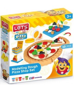 Set creativ cu plastilină Let's - Pizza Shop