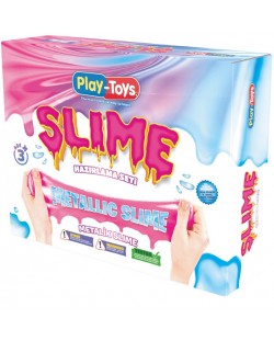 Set creativ Play-Toys - Fă-ți propriul slime, Metallic