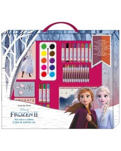 Set creativ MC Toys - Frozen, servietă, 35 piese