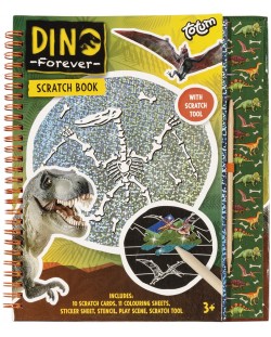 Totum Creative Kit - Scratchbook cu dinozauri