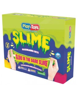 Set creativ Play-Toys - Fă-ți propriul slime, Glow in the dark