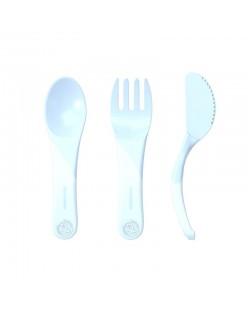 Set tacamuri Twistshake Cutlery Pastel - Albastru, 6luni+
