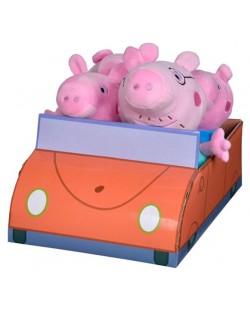 Set jucarii de plus Simba Toys Peppa Pig - Familia in masin