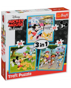 Puzzle Trefl 3 in 1 - Mickey Mouse si prietenii