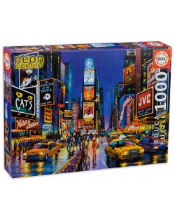 Puzzle neon Educa de 1000 piese - Times Square, New York