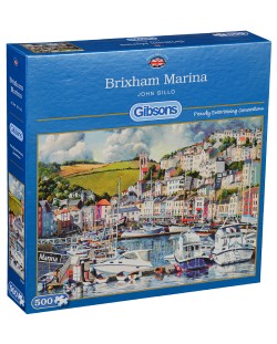 Puzzle Gibsons de 500 piese - Brixham Marina,John Gillo