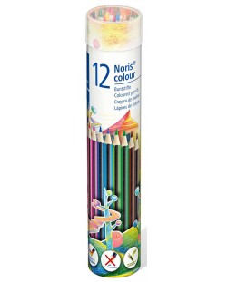 Creioane colorate Staedtler Noris Colour 185  - 12 culori, in tub metalic
